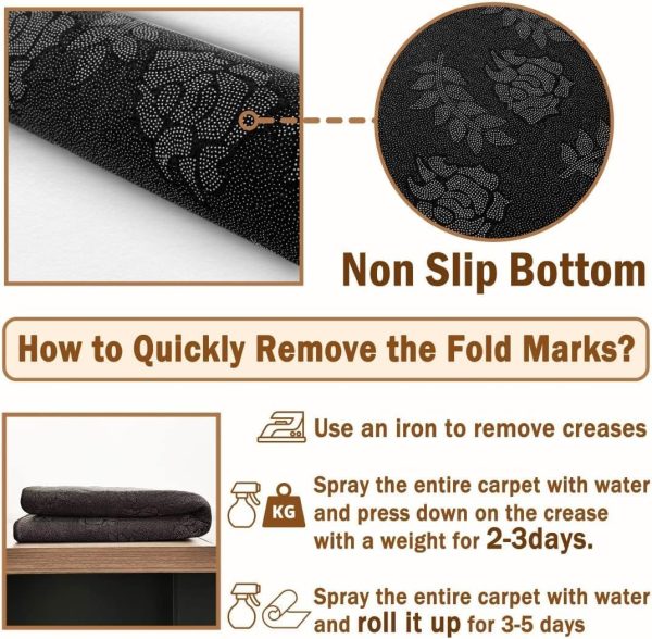 Howling Wolf Living Room Rugs 5x7 Thunder Lightning Area Rug for Kids Teen Wild Wolf Silhouette Carpet Runner Non Slip Mysterious Night Wolf Decorative Accent Rug Bedroom Decor - Image 5
