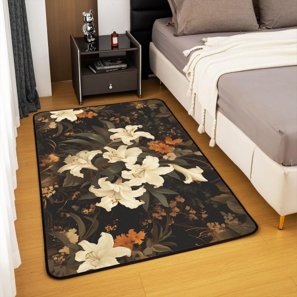 Howling Wolf Living Room Rugs 5x7 Thunder Lightning Area Rug for Kids Teen Wild Wolf Silhouette Carpet Runner Non Slip Mysterious Night Wolf Decorative Accent Rug Bedroom Decor - Image 15