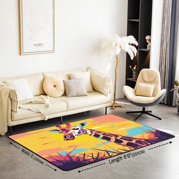 Howling Wolf Living Room Rugs 5x7 Thunder Lightning Area Rug for Kids Teen Wild Wolf Silhouette Carpet Runner Non Slip Mysterious Night Wolf Decorative Accent Rug Bedroom Decor - Image 17