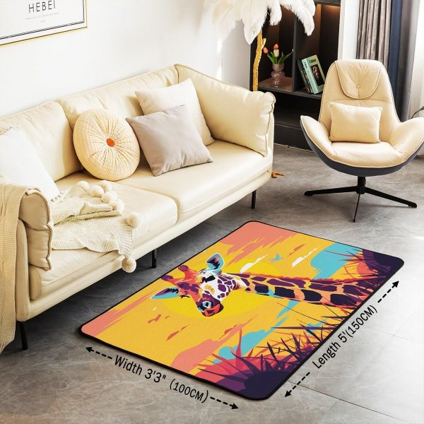 Howling Wolf Living Room Rugs 5x7 Thunder Lightning Area Rug for Kids Teen Wild Wolf Silhouette Carpet Runner Non Slip Mysterious Night Wolf Decorative Accent Rug Bedroom Decor - Image 18