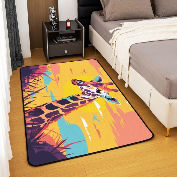 Howling Wolf Living Room Rugs 5x7 Thunder Lightning Area Rug for Kids Teen Wild Wolf Silhouette Carpet Runner Non Slip Mysterious Night Wolf Decorative Accent Rug Bedroom Decor - Image 19