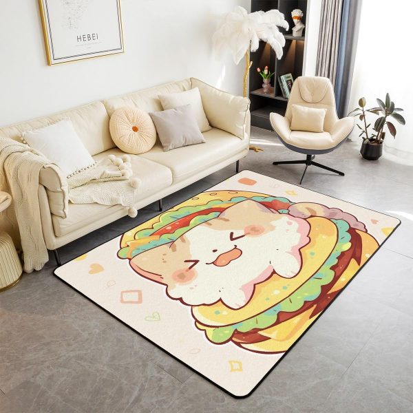 Howling Wolf Living Room Rugs 5x7 Thunder Lightning Area Rug for Kids Teen Wild Wolf Silhouette Carpet Runner Non Slip Mysterious Night Wolf Decorative Accent Rug Bedroom Decor - Image 24