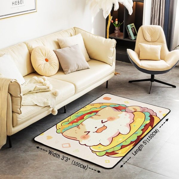 Howling Wolf Living Room Rugs 5x7 Thunder Lightning Area Rug for Kids Teen Wild Wolf Silhouette Carpet Runner Non Slip Mysterious Night Wolf Decorative Accent Rug Bedroom Decor - Image 25