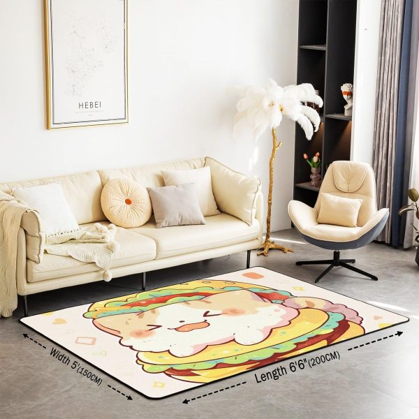 Howling Wolf Living Room Rugs 5x7 Thunder Lightning Area Rug for Kids Teen Wild Wolf Silhouette Carpet Runner Non Slip Mysterious Night Wolf Decorative Accent Rug Bedroom Decor - Image 26