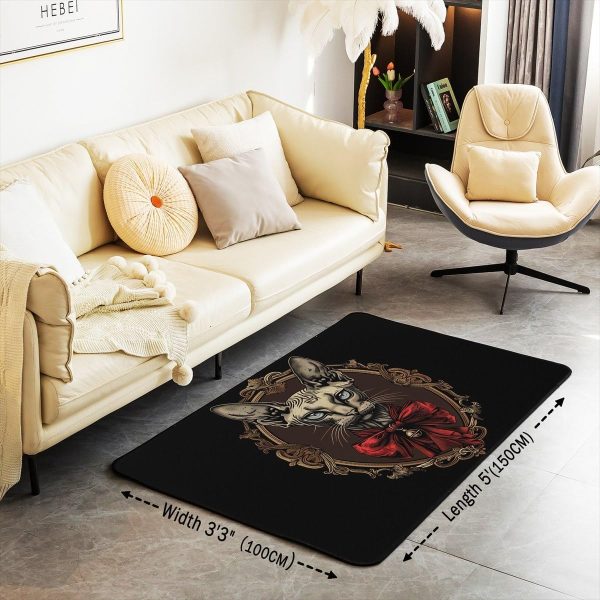 Howling Wolf Living Room Rugs 5x7 Thunder Lightning Area Rug for Kids Teen Wild Wolf Silhouette Carpet Runner Non Slip Mysterious Night Wolf Decorative Accent Rug Bedroom Decor - Image 30