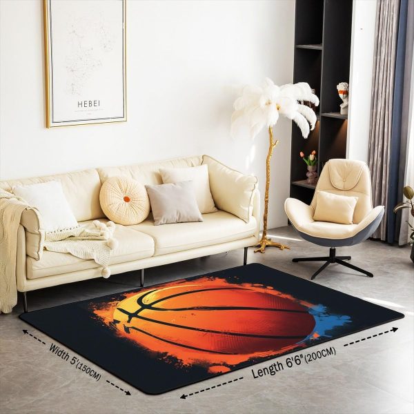 Howling Wolf Living Room Rugs 5x7 Thunder Lightning Area Rug for Kids Teen Wild Wolf Silhouette Carpet Runner Non Slip Mysterious Night Wolf Decorative Accent Rug Bedroom Decor - Image 33
