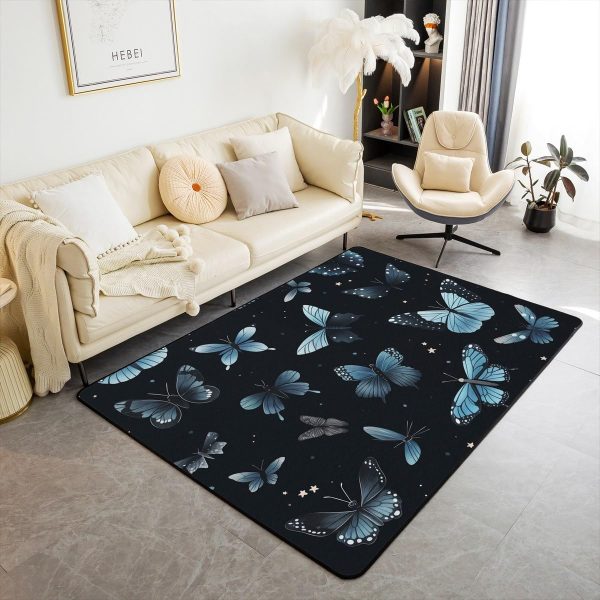 Howling Wolf Living Room Rugs 5x7 Thunder Lightning Area Rug for Kids Teen Wild Wolf Silhouette Carpet Runner Non Slip Mysterious Night Wolf Decorative Accent Rug Bedroom Decor - Image 36