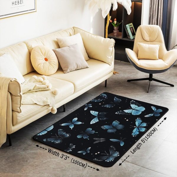 Howling Wolf Living Room Rugs 5x7 Thunder Lightning Area Rug for Kids Teen Wild Wolf Silhouette Carpet Runner Non Slip Mysterious Night Wolf Decorative Accent Rug Bedroom Decor - Image 38