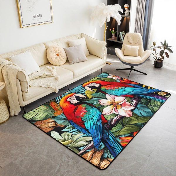 Howling Wolf Living Room Rugs 5x7 Thunder Lightning Area Rug for Kids Teen Wild Wolf Silhouette Carpet Runner Non Slip Mysterious Night Wolf Decorative Accent Rug Bedroom Decor - Image 52