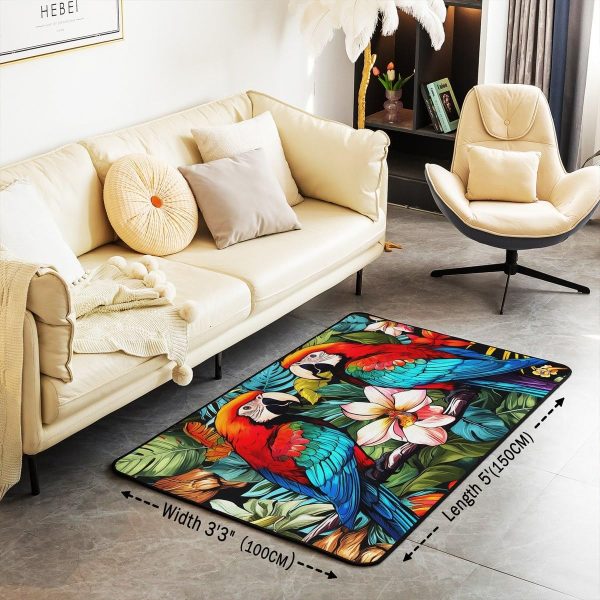 Howling Wolf Living Room Rugs 5x7 Thunder Lightning Area Rug for Kids Teen Wild Wolf Silhouette Carpet Runner Non Slip Mysterious Night Wolf Decorative Accent Rug Bedroom Decor - Image 54