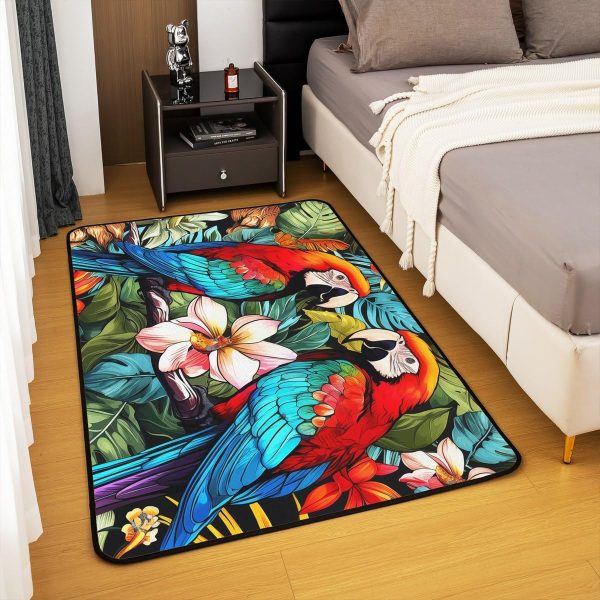 Howling Wolf Living Room Rugs 5x7 Thunder Lightning Area Rug for Kids Teen Wild Wolf Silhouette Carpet Runner Non Slip Mysterious Night Wolf Decorative Accent Rug Bedroom Decor - Image 55