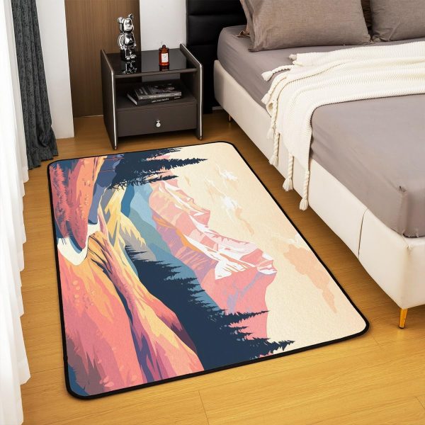 Howling Wolf Living Room Rugs 5x7 Thunder Lightning Area Rug for Kids Teen Wild Wolf Silhouette Carpet Runner Non Slip Mysterious Night Wolf Decorative Accent Rug Bedroom Decor - Image 59