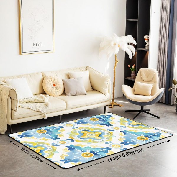 Howling Wolf Living Room Rugs 5x7 Thunder Lightning Area Rug for Kids Teen Wild Wolf Silhouette Carpet Runner Non Slip Mysterious Night Wolf Decorative Accent Rug Bedroom Decor - Image 66