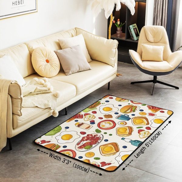 Howling Wolf Living Room Rugs 5x7 Thunder Lightning Area Rug for Kids Teen Wild Wolf Silhouette Carpet Runner Non Slip Mysterious Night Wolf Decorative Accent Rug Bedroom Decor - Image 81