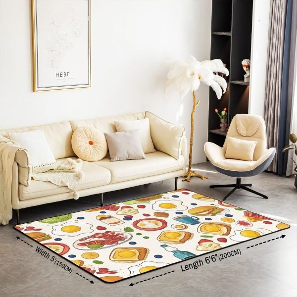 Howling Wolf Living Room Rugs 5x7 Thunder Lightning Area Rug for Kids Teen Wild Wolf Silhouette Carpet Runner Non Slip Mysterious Night Wolf Decorative Accent Rug Bedroom Decor - Image 82
