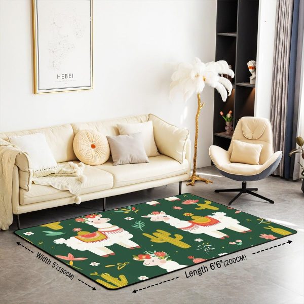 Howling Wolf Living Room Rugs 5x7 Thunder Lightning Area Rug for Kids Teen Wild Wolf Silhouette Carpet Runner Non Slip Mysterious Night Wolf Decorative Accent Rug Bedroom Decor - Image 97