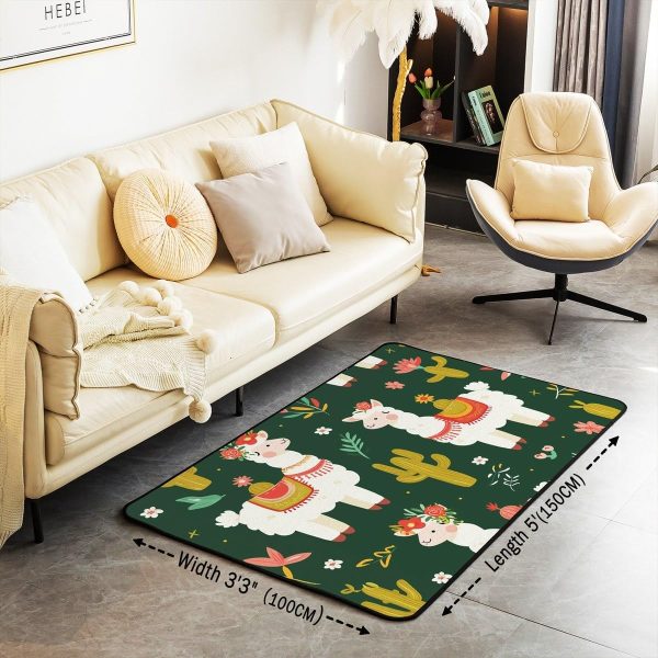 Howling Wolf Living Room Rugs 5x7 Thunder Lightning Area Rug for Kids Teen Wild Wolf Silhouette Carpet Runner Non Slip Mysterious Night Wolf Decorative Accent Rug Bedroom Decor - Image 98