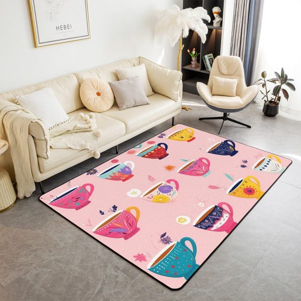 Howling Wolf Living Room Rugs 5x7 Thunder Lightning Area Rug for Kids Teen Wild Wolf Silhouette Carpet Runner Non Slip Mysterious Night Wolf Decorative Accent Rug Bedroom Decor - Image 108
