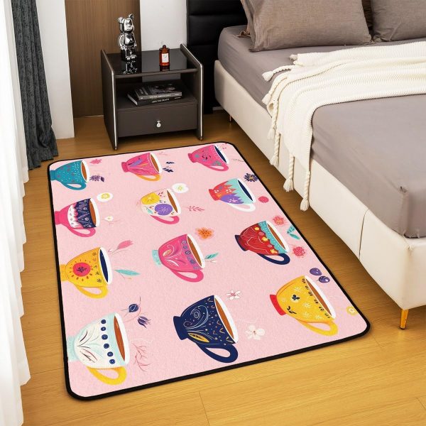 Howling Wolf Living Room Rugs 5x7 Thunder Lightning Area Rug for Kids Teen Wild Wolf Silhouette Carpet Runner Non Slip Mysterious Night Wolf Decorative Accent Rug Bedroom Decor - Image 111